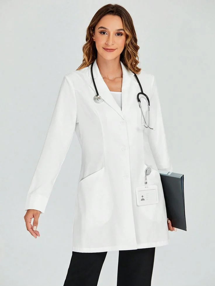 Praticienne en blouse blanche médicale avec stéthoscope